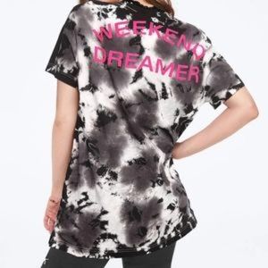 Victoria Secret Pink Weekend Dreamer Campus Tee L